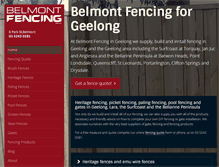 Tablet Screenshot of belmontfencing.com.au